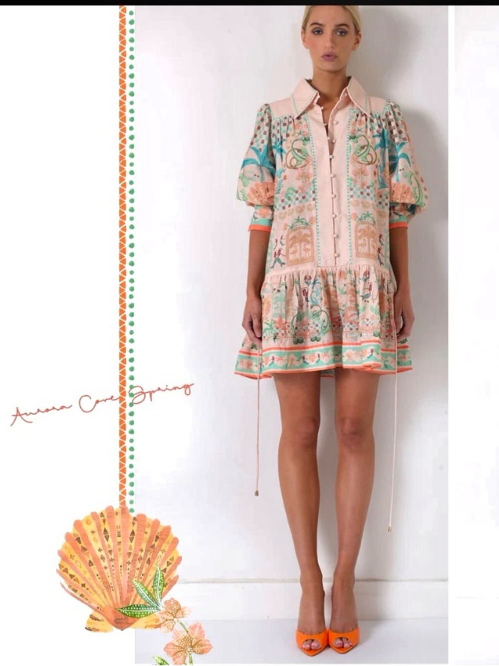 AURORA COVE LINEN MINI DRESS Size Small NEW
